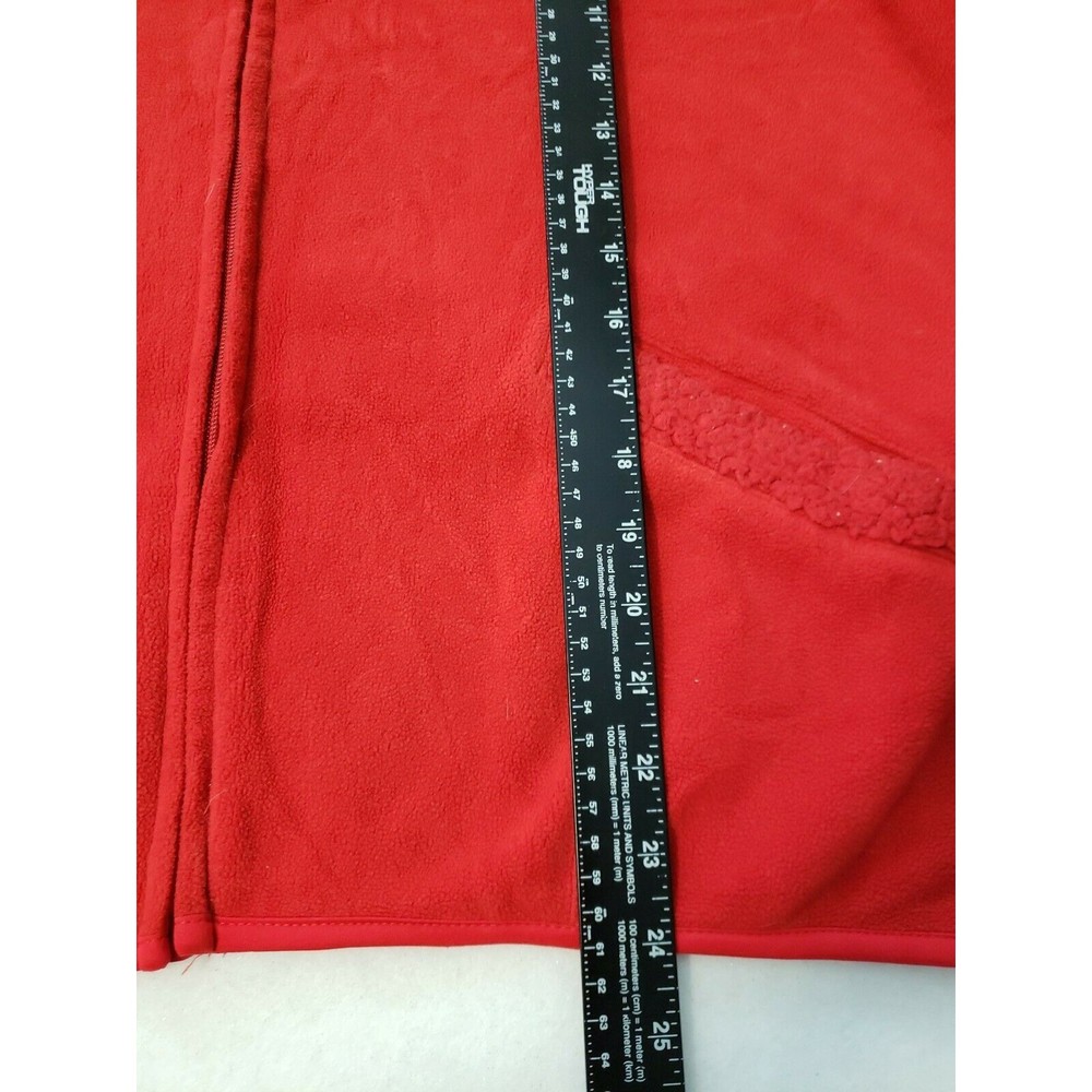 Hilliard & Hanson Women's 2x Red Vest Zip fleece polyester - Picture 4 of 7